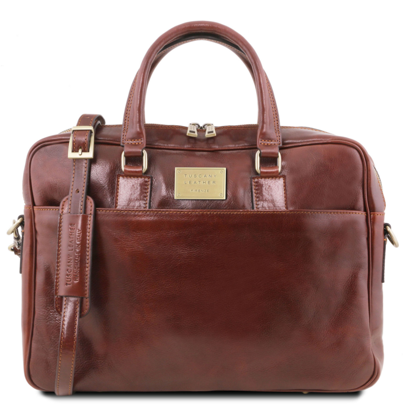 Leder-Laptoptasche Urbino 1 Fach braun Leder-Laptoptasche Urbino 1 Fach braun